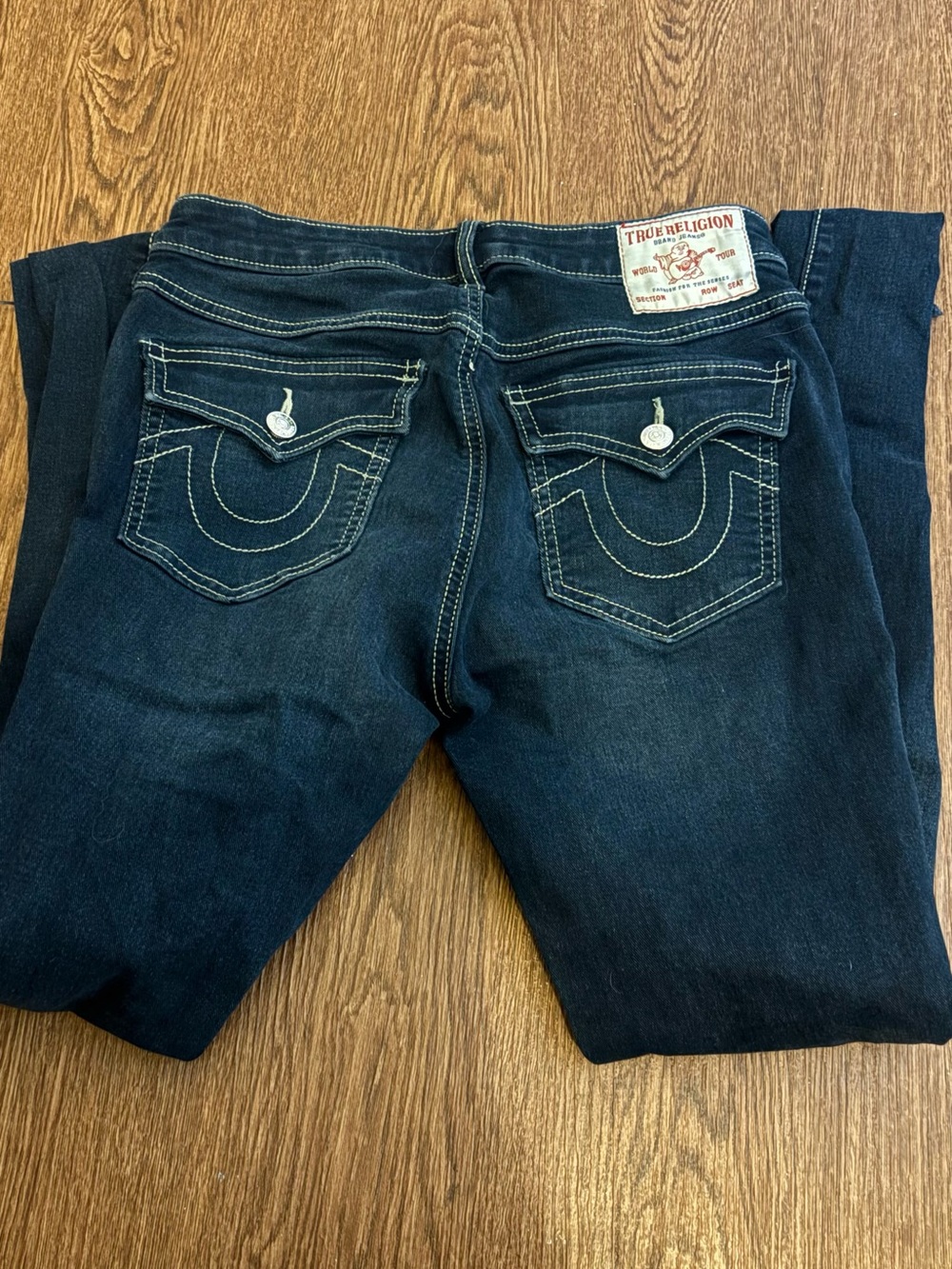 True Religion Women’s Dark Indigo Straight Leg Jeans
